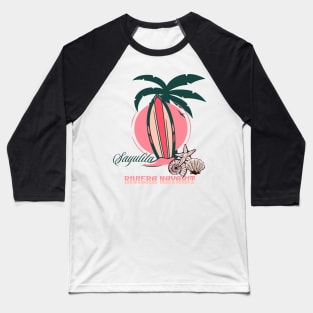 Sayulita Surf Riviera Nayarit Baseball T-Shirt